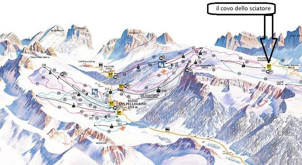 Il Covo Dello Sciatore Lägenhet Falcade Exteriör bild